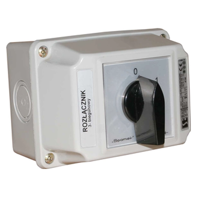 Seccionador Spamel Switch 0-1 4P 25A na caixa - ŁK25R-2.8210OB2