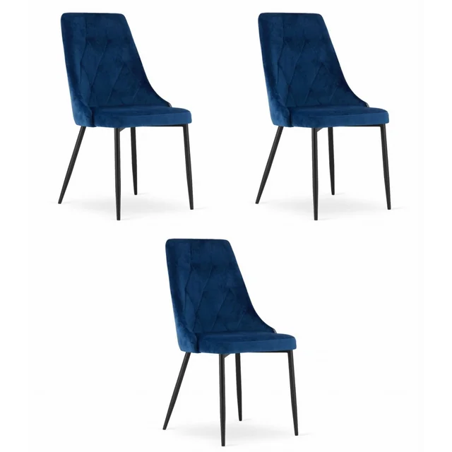 Sedia IMOLA - velluto blu navy x 3