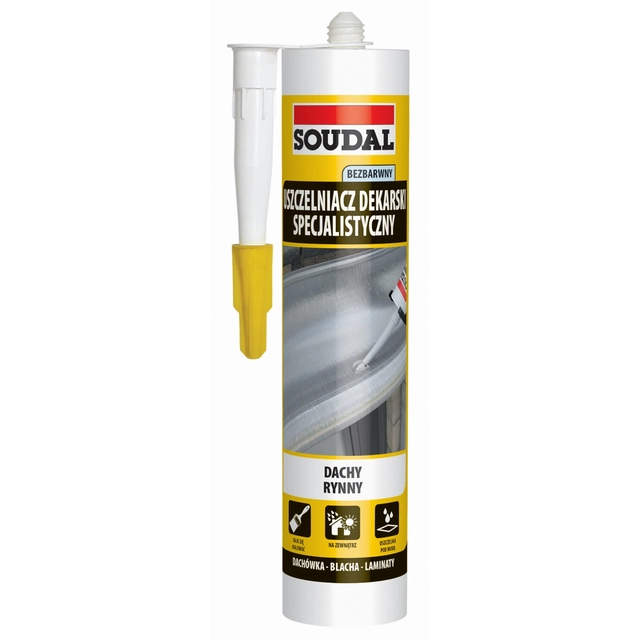 Selante especializado para coberturas Soudal, incolor, 280 ml