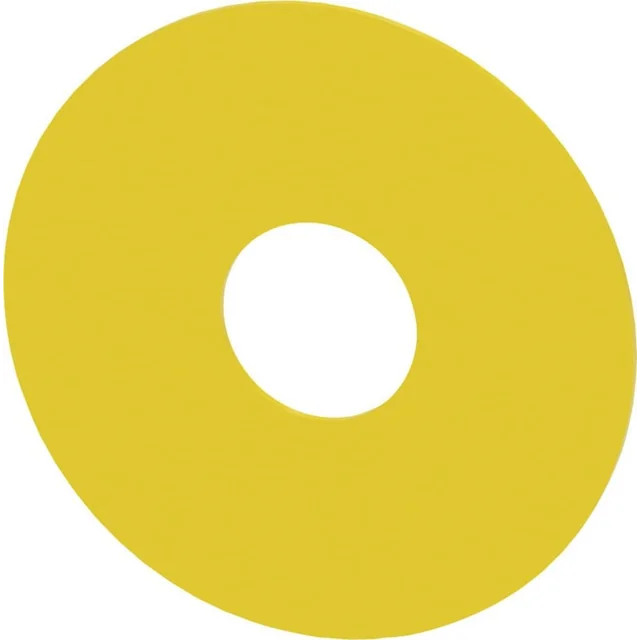 Selbstklebendes Etikett von Siemens, gelb, Durchm. äußerer 75mm Durchschn. ext. 23mm keine Beschriftung 3SU1900-0BC31-0AA0