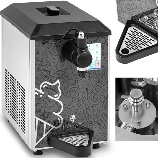 Self-cleaning whipped cream machine with LED touch screen 5 l