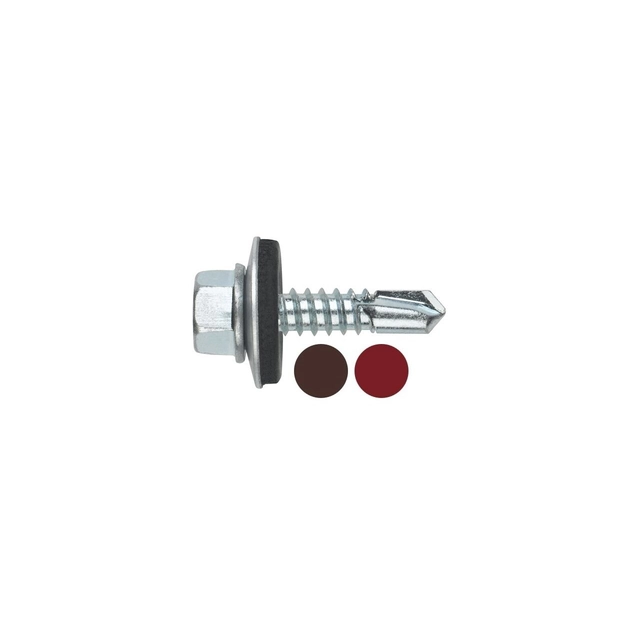 Self-drilling sheet metal screw with hexagonal head 4.8x19mm zinc-coated 50 piece/bag