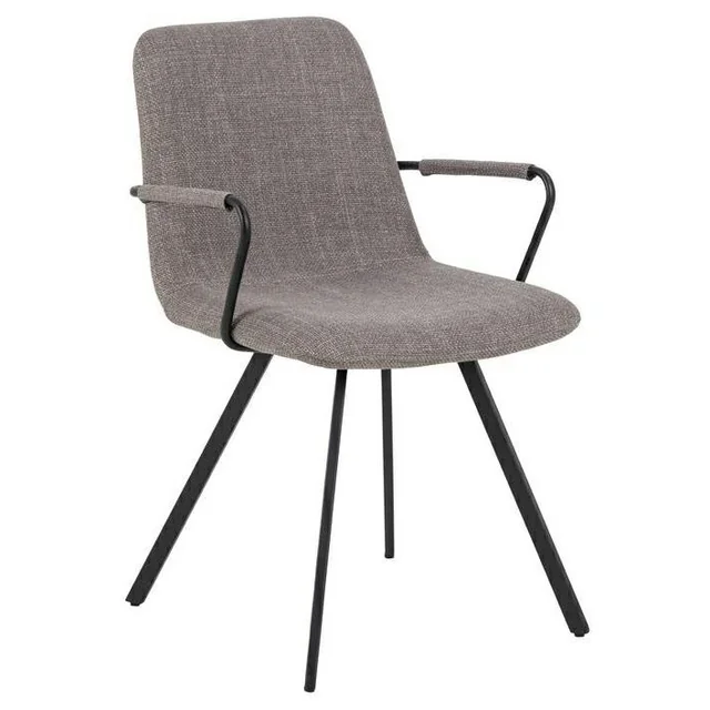 Selina chair with armrests, dark gray