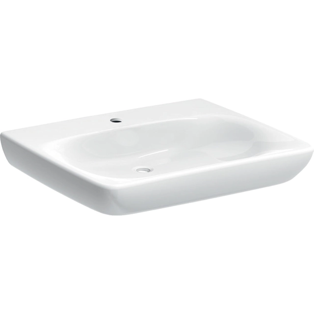 Selnova Comfort washbasin B60 cm,H15 cm,T55 cm, without overflow, with tap hole, for the disabled