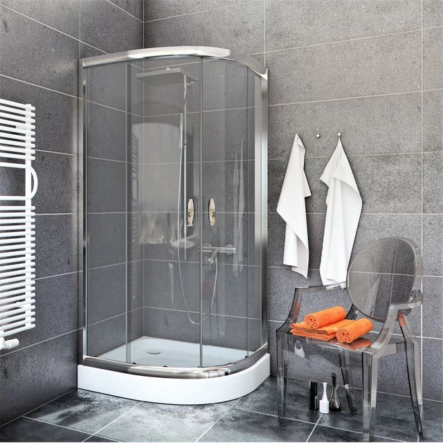 Semi-circular shower cabin Sea-Horse Stylio 90x90x190 - transparent glass