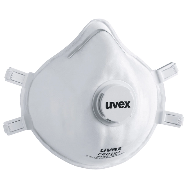 Semi-mască filtrantă în formă de cupă pliabilă cu supapă Uvex 2310/2312 FFP3