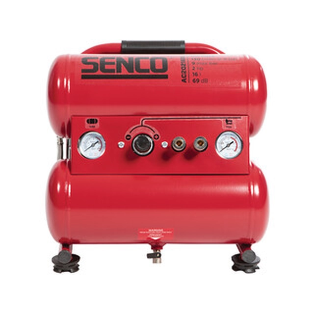 Senco AC20216BL compresor electric cu piston Aer admis: 202 l/min | 16 l | 9 bar | Fără ulei | 230 V