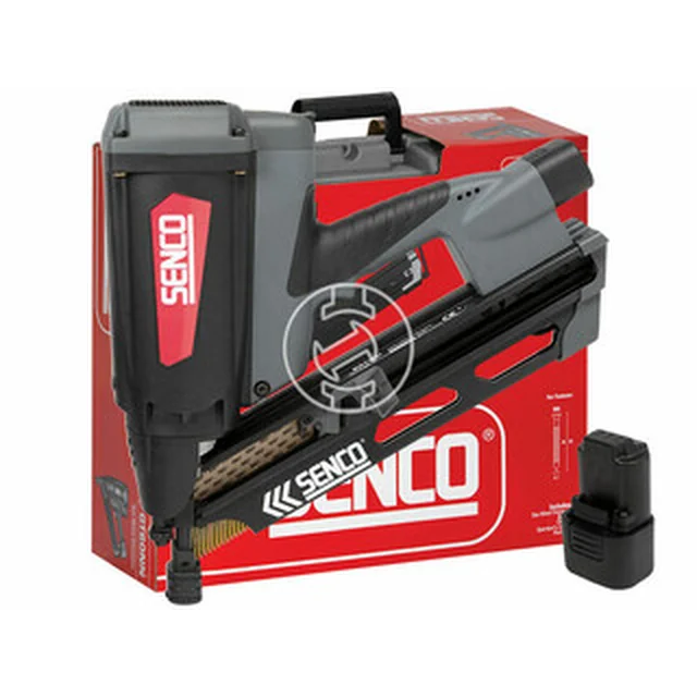 Senco SGT90i CH cordless gas cartridge structural nailer 7,2 V | 50 - 90 mm | Diameter 2,9 - 3,32 mm | 34 ° | Carbon brush | 2 x 2,5 Ah battery + charger |