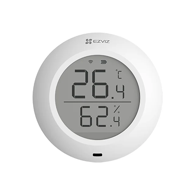 Senzor de temperatura si umiditate Smart Home EZVIZ, afisaj 1.8 inch, comunicare Wireless ZigBee CS-T51C