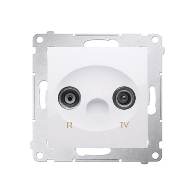 Separated end RTV socket crowd.1dB, white Simon54