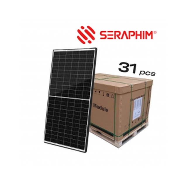 SERAPHIM vrstva 1 Solární panel Mono Poloviční řez PERC 445Wp, 144 Články, černá, paleta 31pcs