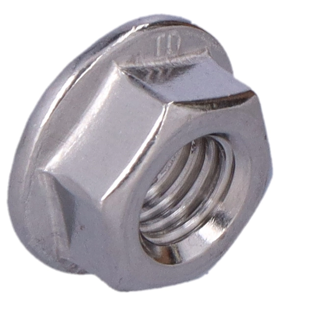 Serrated flange nut DIN 6923 NKZM8E A2 (1.4301) (1opakowanie=100sztuk)