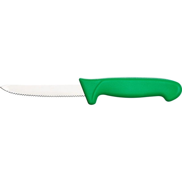 Serrated vegetable knife L 100 mm green