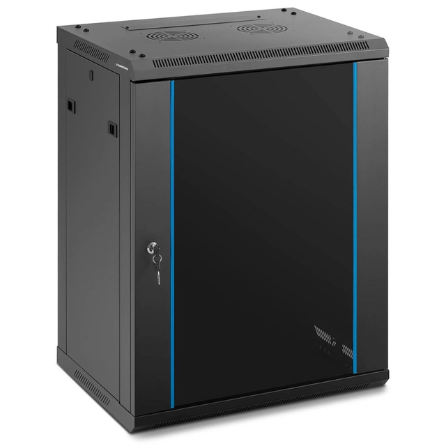 Serveur d&#39;installation suspendu Armoire RACK 19'' 15U IP20 bas 60 kg 60x45x87 NOIR