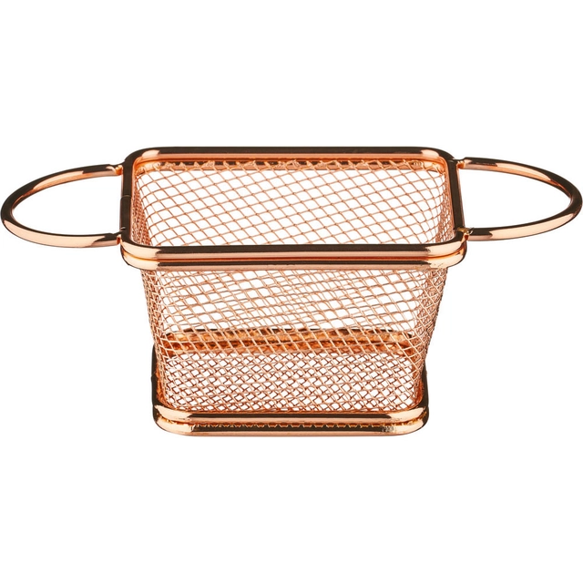 Serving basket, copper, 100x80x70 mm