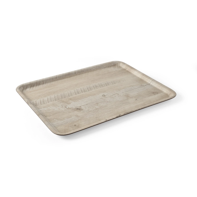 Serving tray 370x530 mm, made of melamine with light oak wood look