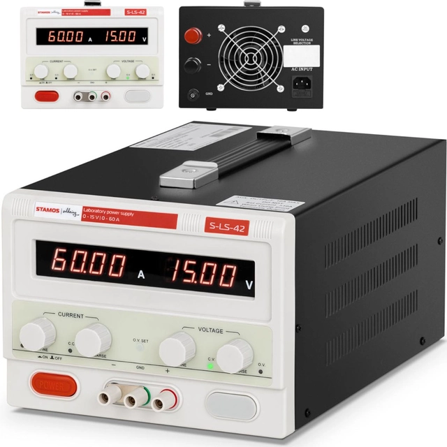 Servisa laboratorijas barošanas avots 0-15 V 0-60 A DC 900 W LED