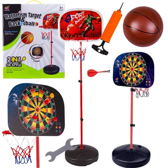 SET 2W1 DART SHIELD BASKETBOLLSPUMP BASKETBOLLS