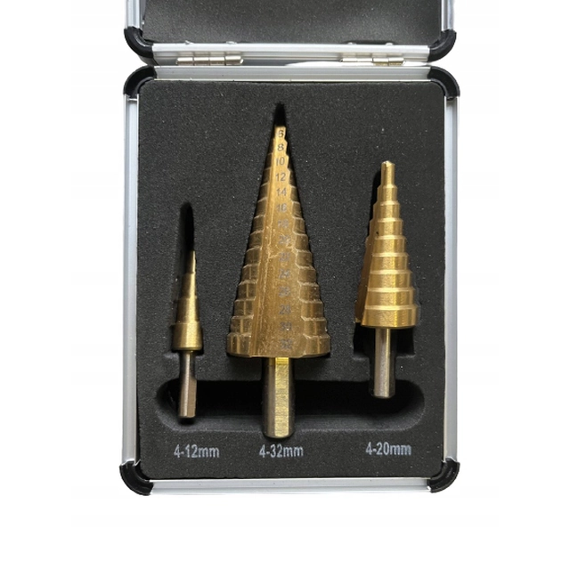 Set 3 pcs of cone drills QS14414 QUATROS