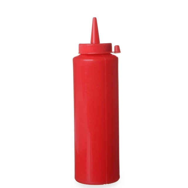 Set 3 x Dispenser sauces, 3 x 700 ml, 70x (H) 240 mm, polyethylene, red