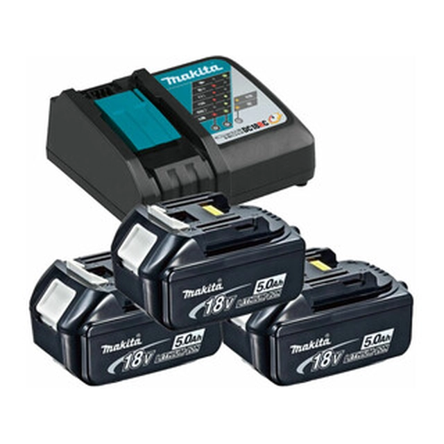 Set batteria e caricabatteria Makita BL1850+DC18RE 18 V | 5 Ah