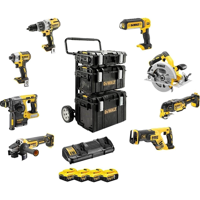 Set di utensili elettrici Dewalt 13-elementowy (DCK853P4-QW)