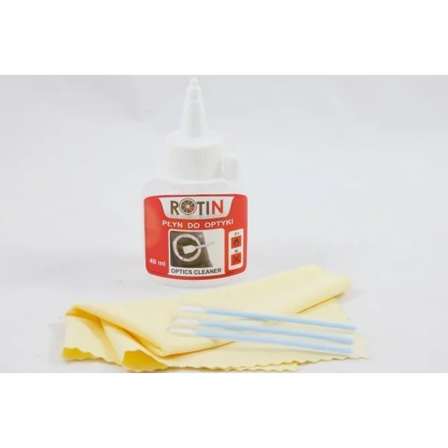 Σετ καθαρισμού Rotin DTX υγρό + πανί + στικάκια για κάμερες και βιντεοκάμερες