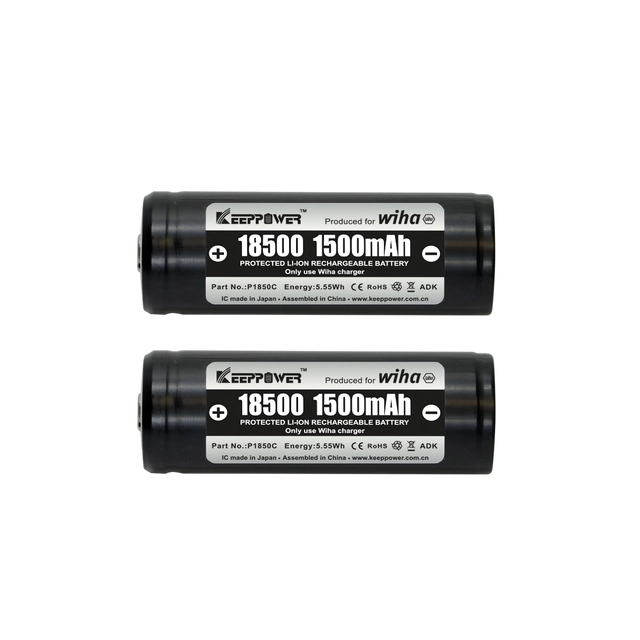 Set of 18500 Li-Ion batteries 2 pcs. In the box