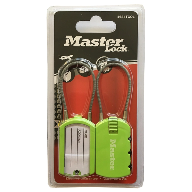 Set of 2 padlocks for luggage 4684EURTCOL - Master Lock - green