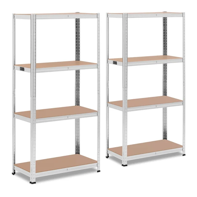 Set of 2 warehouse shelves 80x40x160cm