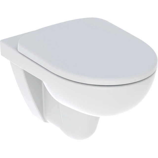 Set of wall-hung toilet Selnova, washdown,B36 cm,H38 cm,T53 cm, with toilet seat, fixing from below