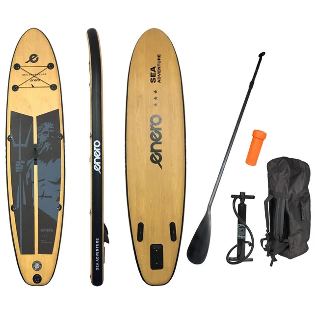 SET - SUP-BOARD 145KG AUFBLASBARES NEPTUN HOLZ ENERO 320x76x15CM