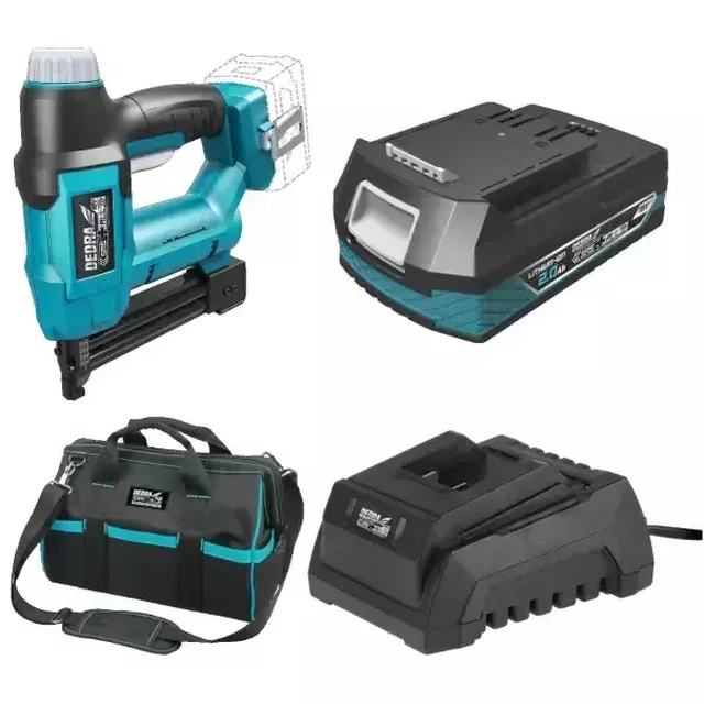 SET UTENSILI SENZA FILI 18V, DEDRA SAS+ALL DED7012 CUCITRICE 2W1, BATTERIA 2.0AH, CARICABATTERIE, BORSA 16&QUOT;