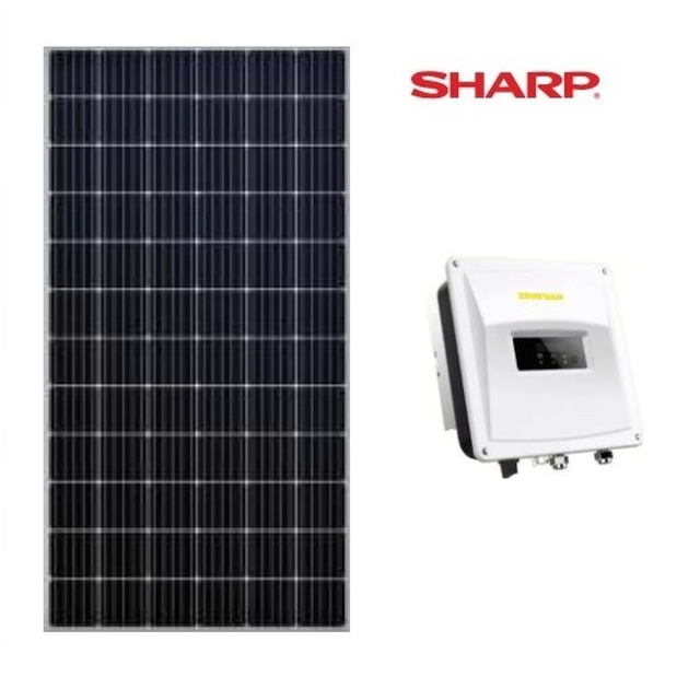 Sharp ND-AK set of 20 polycrystalline panels with the power 5,50kW + inverter + el. installation NDAK550 code