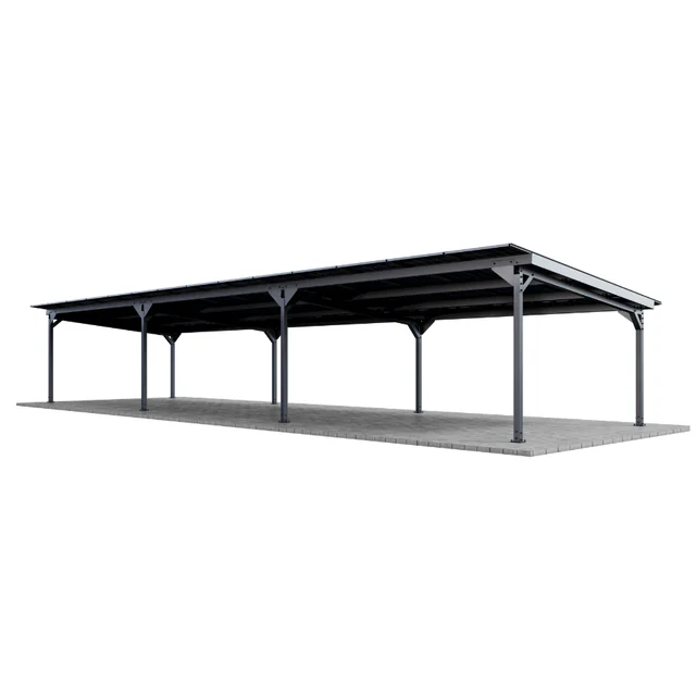 Sheds / Carport U1 with structure for PV (Spacing of supports 5,4m)