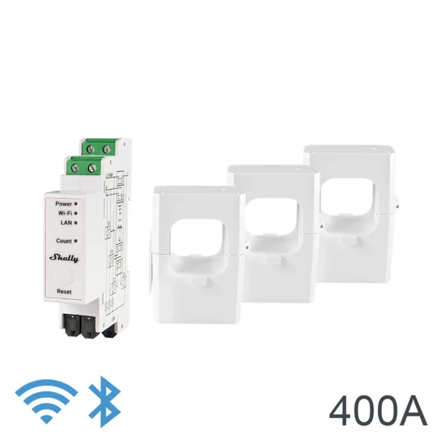 Shelly Pro 3EM 400A - WiFi-betriebener Energiezähler