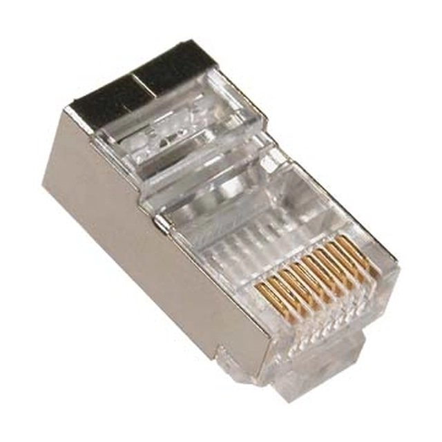 Shielded UTP network plug CAT5 8 contacts RJ45