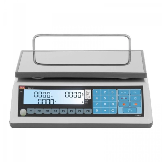 Shop scale - 15 kg / 5 g - LCD - TEM verification 10200030 TEM015D-B1