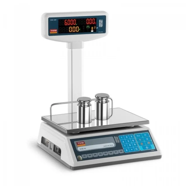 Shop scale - 6 kg / 2 g - TEM verification 10200008 TEL006B1D-V2-B1