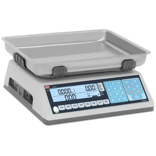 Shop scale with 15kg/5g verification, dual-range LCD | TEM015C-PZR-B1