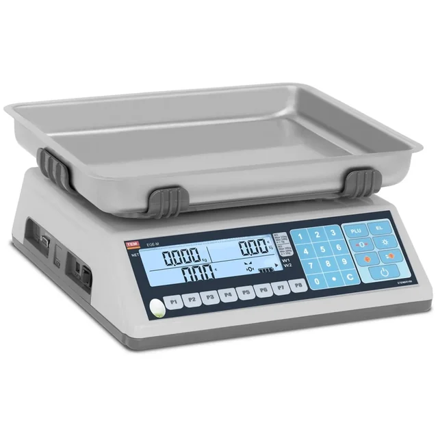 Shop scale with 30kg/10g verification, dual-range LCD | TEM030C-PZR-B1