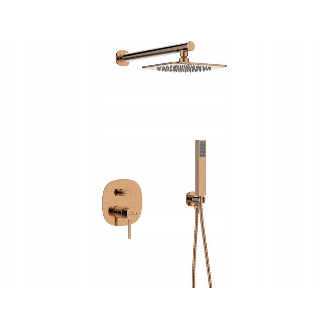 SHOWER SET WITH BATTERY CONCEALED, ROSE GOLD