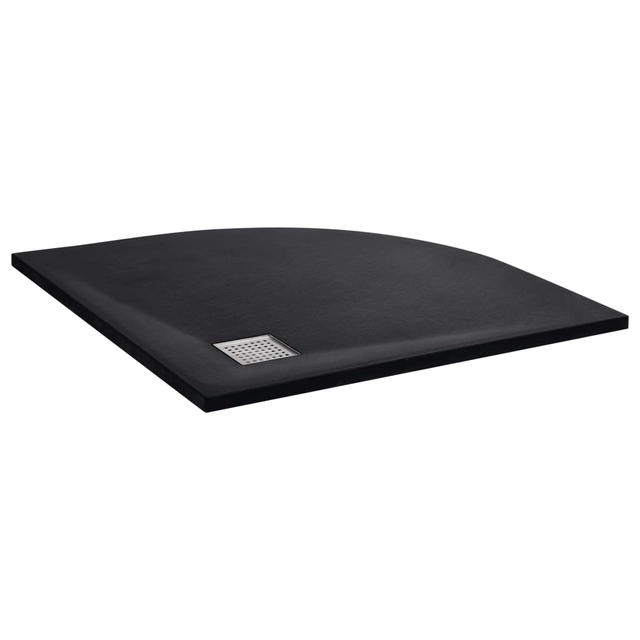 Shower tray, black, 90x90cm, cast sheet compound