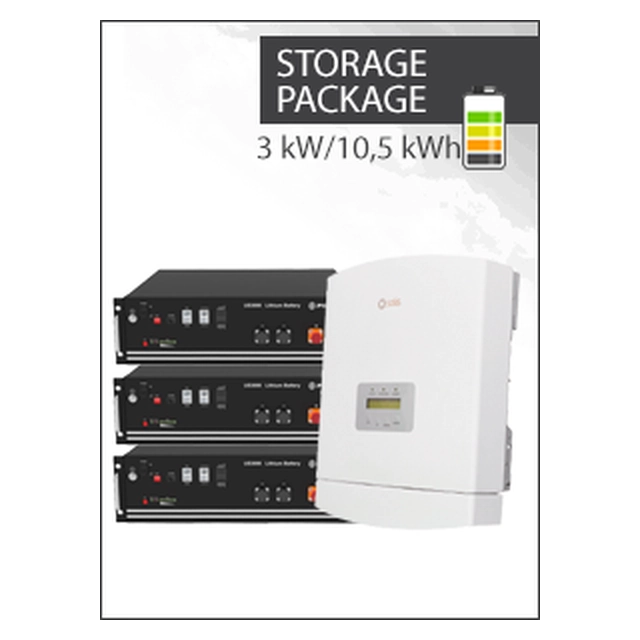 Shranjevanje energije Solis 3 kW 5G RAI AC sklopljeni inverter + Pylon US3000 10.5 kWh (3 x 3.5 kWh) Paket