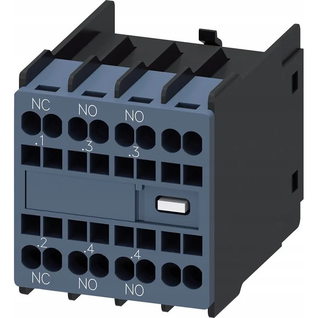 Siemens Auxiliary contact block S00 – S3 2Z+1R front mounting for 3RT2.1 contactors 3RT2.2 and 3RH21 spring connection 3RH2911-2HA21