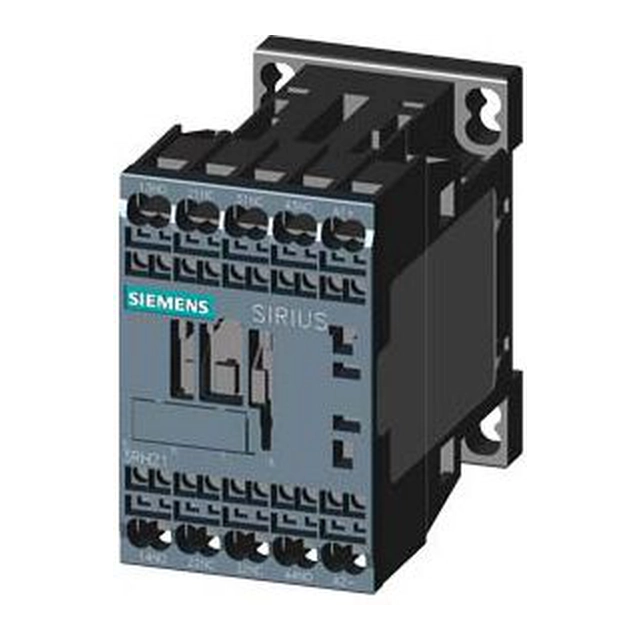 Siemens Auxiliary contactor 3A 2Z 2R 24V DC with suppressor diode S00 (3RH2122-2KB40)