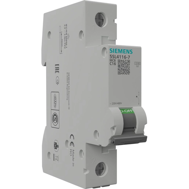 Siemens Автоматичний вимикач 1P C 16A 10kA AC VDE Siemens 0170