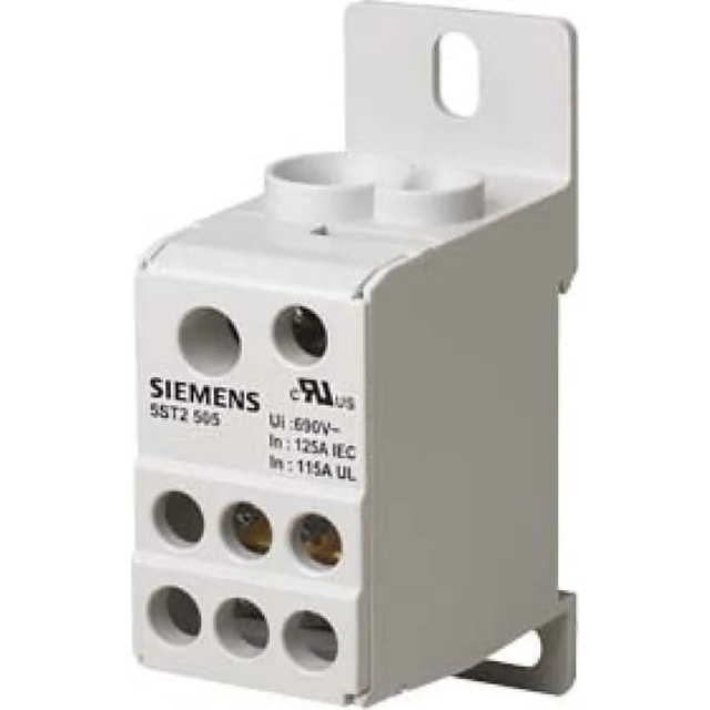 Siemens Blok rozdzielczy 125A 1P 690V 1x10-35mm2 1x6-16mm2 6x2,5-16mm2 DIN 5ST2505