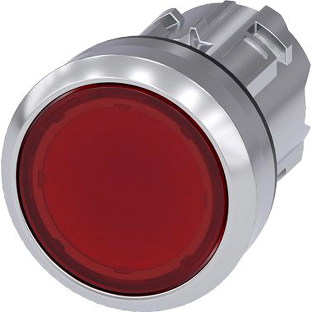 Siemens Bouton d'entraînement 22mm rouge avec rétroéclairage avec ressort de rappel métal IP69k Sirius ACT (3SU1051-0AB20-0AA0)