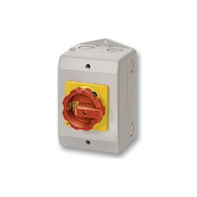Siemens Cam switch 0-1 3P 25A i gult/rødt hus IP65 (3LD2164-0TB53)
